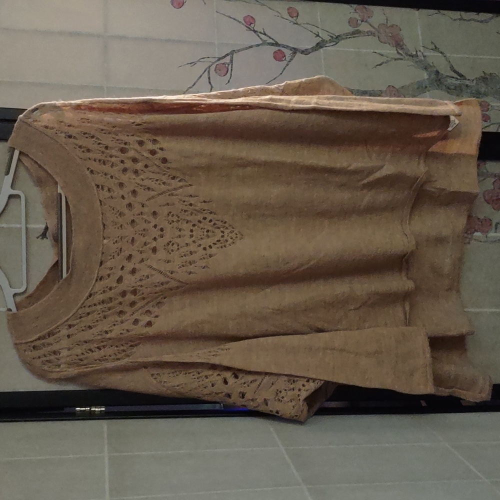 Free People Ballet Pointelle-Knit Sweater Size Medium